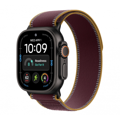 Apple Watch Ultra 4 GPS+Cellular, 49 мм, Black Titanium, Trail Loop (Burgundy)